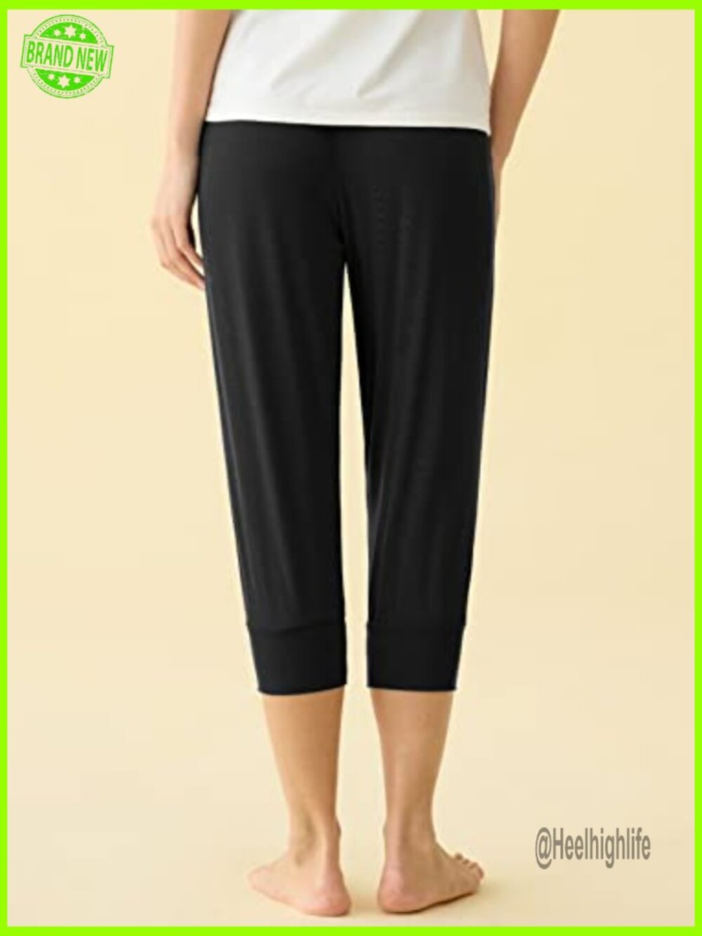 Viscose Jogger Capri Pajama Lounge Pants Size XL Silky Soft - Picture 3 of 6